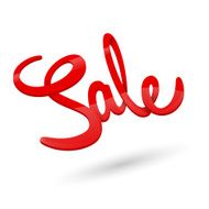 Red symbol of sale
