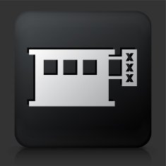 Black Square Button with Adult Store Icon N2