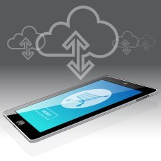 Online shopping -Vertical Digital Tablet right view