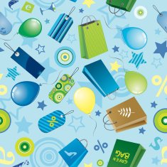 Shopping pattern - seamless wallpaper N2