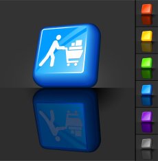 holiday gift Shopping 3D button design