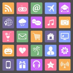 Set of social media icons N4