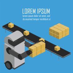 Warehousing process Vector infographics N2
