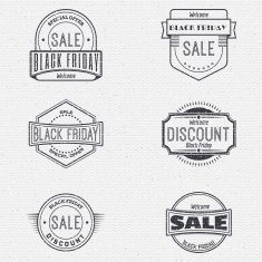 Black friday sale insignia and labels for any use N4