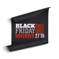 Black Friday sale paper banner