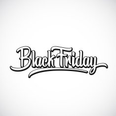 Black Friday Vector Hand Lettering Illustration Isolated N2