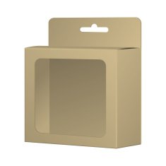Realistic Recycled Card Product Package Box Mockup With Window And