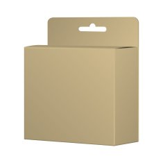 Realistic Recycled Card Product Package Box Mockup With Hang Slo