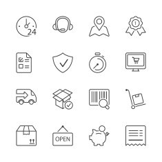 shopping thin line iconset 1 N2