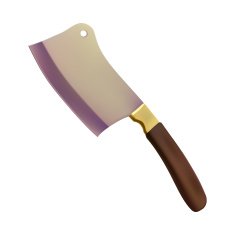 Meat Knife Isolated on White Background Vector