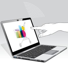 Touch screen online shopping