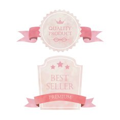 Light pink banner on summer and autumn season N2