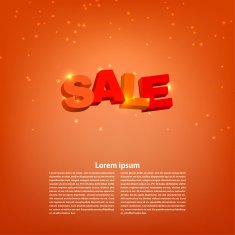 Sale on a red background with text Design element Vector