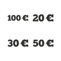 Money in Euro icons Hundred fifty EUR N3