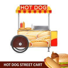 Hot Dog Street Cart Illustration N2