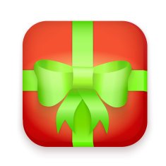 Icon of gift boxes with bow and ribbon