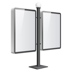 Realistic light box template on white background
