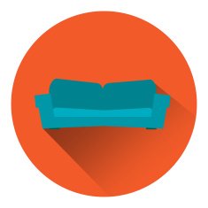 sofa orange web button