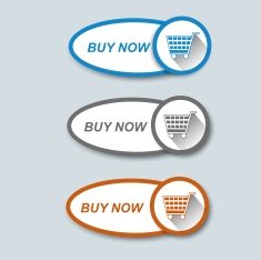 Colored rectangular web buttons buy now