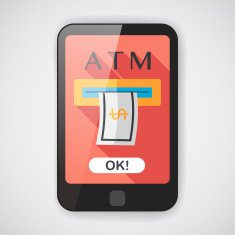 atm flat icon with long shadow N3