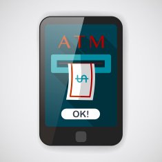 atm flat icon with long shadow N4