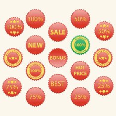 Shop labels set N2