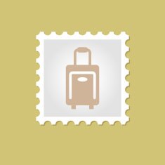 Traveling Bag vector stamp