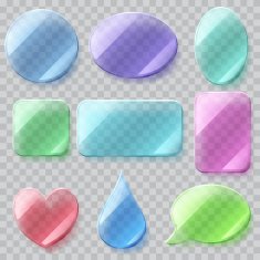 Transparent glass plates Transparency only in vector file