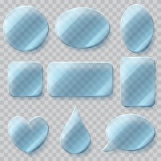 Transparent glass plates Transparency only in vector file N2