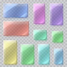 Transparent glass plates Transparency only in vector file N4