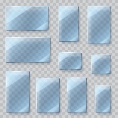Transparent glass plates Transparency only in vector file N5