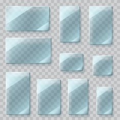 Transparent glass plates Transparency only in vector file N6