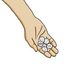 PrintHand with coins