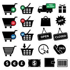 shopping icons set N15