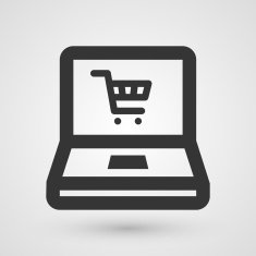 Black shopping online icon N2