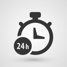 Black 24 hours icon N2