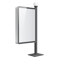 Realistic light box template on white background N3