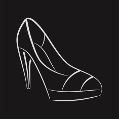 Icon Vector image of elegant high-heeled shoes N2