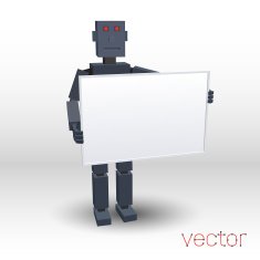 Abstract robot with empty board N2