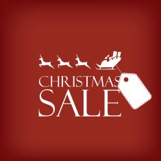 Christmas sale poster Holiday sales vector template Santa Claus riding N3