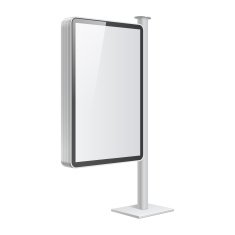 Realistic light box template on white background N5