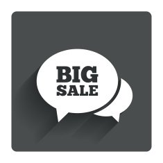 Chat Big sale sign icon Special offer symbol