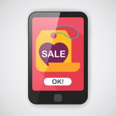 Valentine's Day SALE flat icon with long shadow eps10 N10