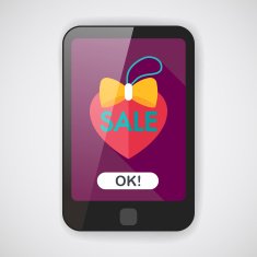 Valentine's Day SALE flat icon with long shadow eps10 N18