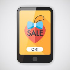 Valentine's Day SALE flat icon with long shadow eps10 N19