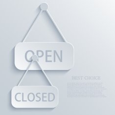 Vector modern open closed light icon background N2