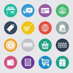 Shopping vector icon set N4