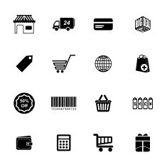 Shopping Vector Icon Set N16 Free Image Download