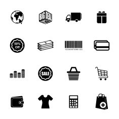 Shopping vector icon set N17