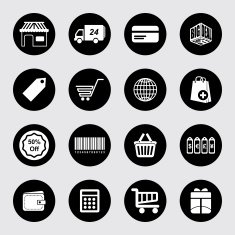 Shopping vector icon set N22